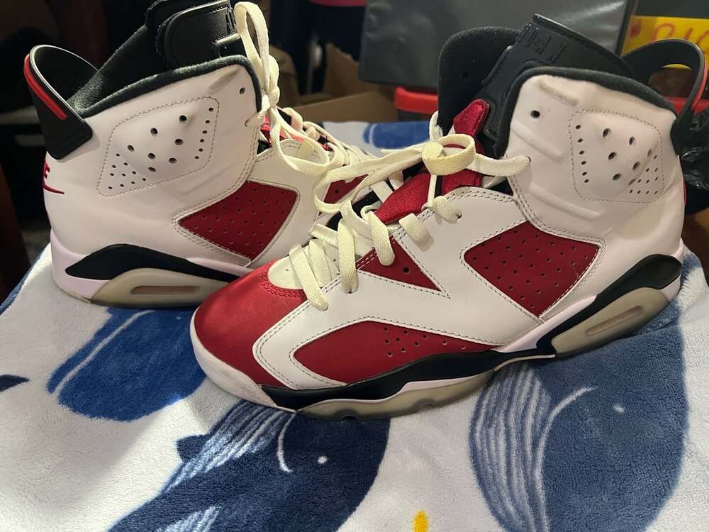 Nike Air Jordan 6 Retro Carmine White Red Black Sneakers